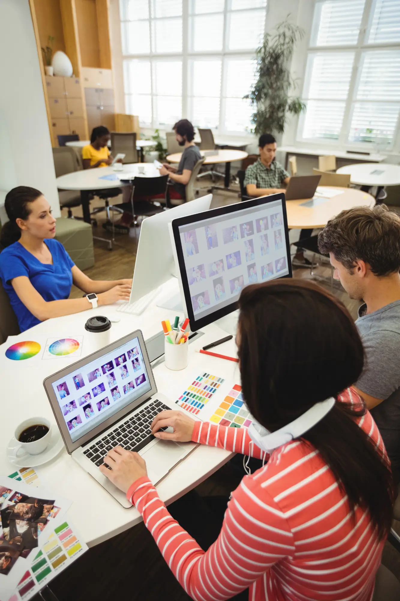 App interface design being reviewed on screen